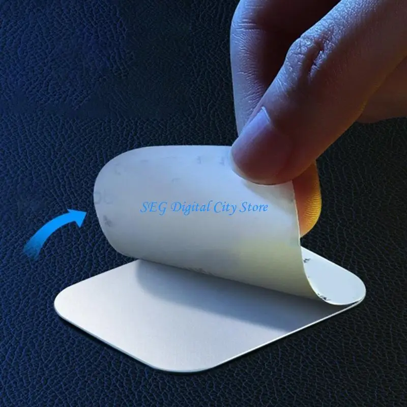 U75B Phone Mount Plate Strong Adhesive Metal Sheet Easy to Use for Vehicle