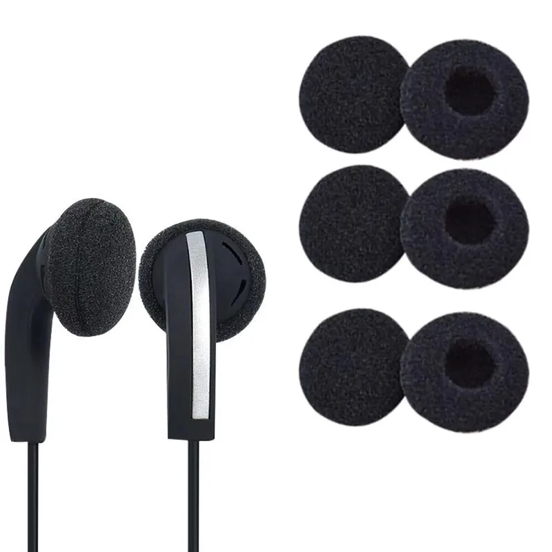 50Pcs 18mm Soft Foam Earphone Pads Earbuds Headphone Sponge Covers Replacement Cushion For Most Earphone MP3 MP4 Music