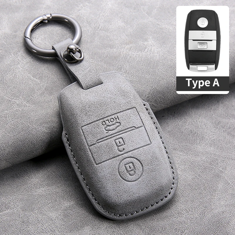 3 Buttons Leather Car Remote Key Case Cover Shell For KIA RIO 5 Sportage Ceed Cerato K3 K4 K5 Sorento Optima Picanto Soul Forte