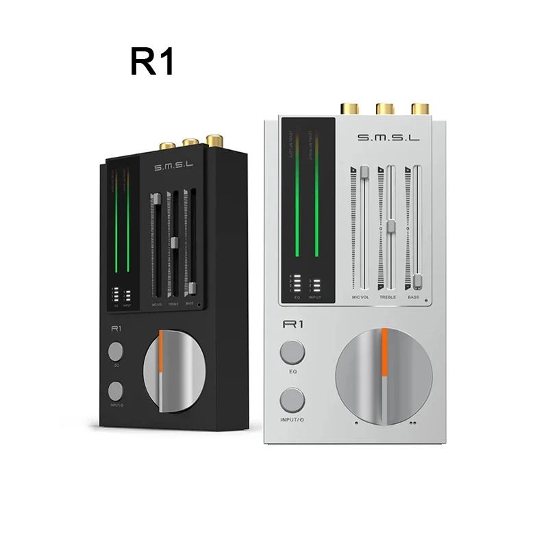 

SMSL R1 Gaming DAC Headphone Amplifier Audio Decoder USB TYPE-C Optical Coaxial Auxiliary Power Input 3.5+4.4mm Headphone Output