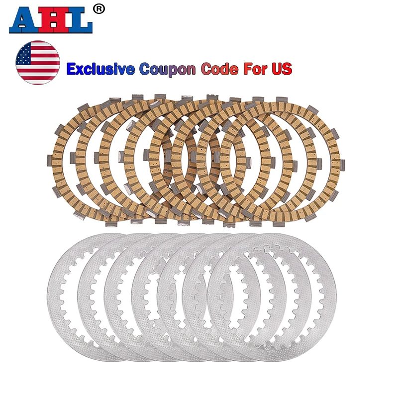 AHL Motorcycle Clutch Friction Plates & Steel Plate Kit For YAMAHA XV750 XV1000 Virago XV700 XV920 XV 750 1000 22U-16321-00-00