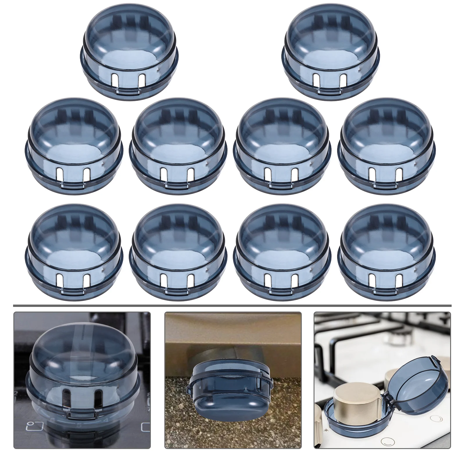 10 Pcs Disco Ball Flower Pot Cooktop Stove Gas Knob Covers Protective Stoves Protectors Child Proof Knobs Baby for Kids