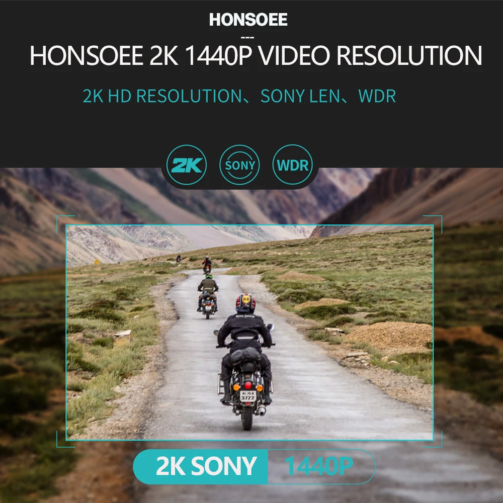 دراجة نارية كاميرا موتو داشكام السيارات Dvr 1440P بناء في واي فاي App مسجل فيديو للرؤية الليلية مقاوم للماء دراجة نارية الرياضة داش كام