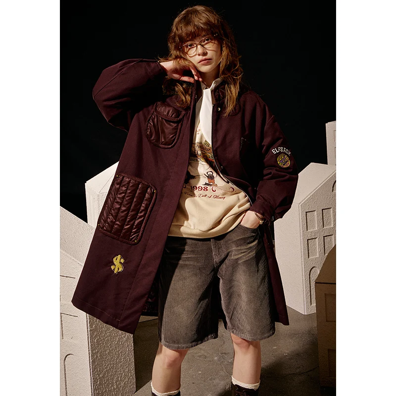 ELFSACK Y2K Vintage Mid-Length Winter Shorts for Women 2025