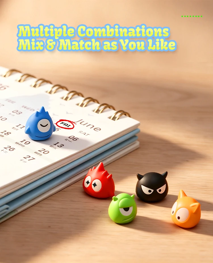 Niedliche Ornamente, bunte Mini-Cartoon-Figuren, Mini-Dekorationen, 3D-Figuren, Innendekoration für den Schreibtisch, Auto-Innenausstattungszubehör – Detail 19