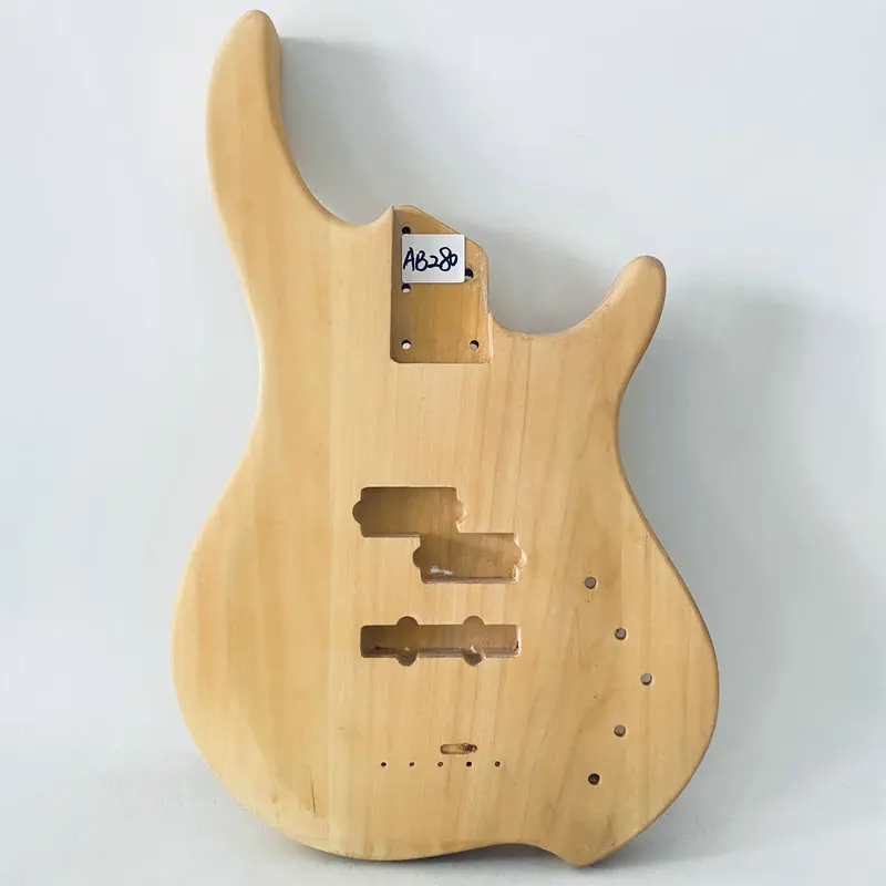 

AB280 Unfinished Electric Bass Body Solid Basswood Natural Color PJB Bass Right Hand Replacement and DIY