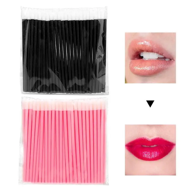 Descartável Lip Brush Set, pincéis de maquiagem, Lash Extension, aplicador de rímel, batom Wands, ferramentas cosméticas, 200 pcs