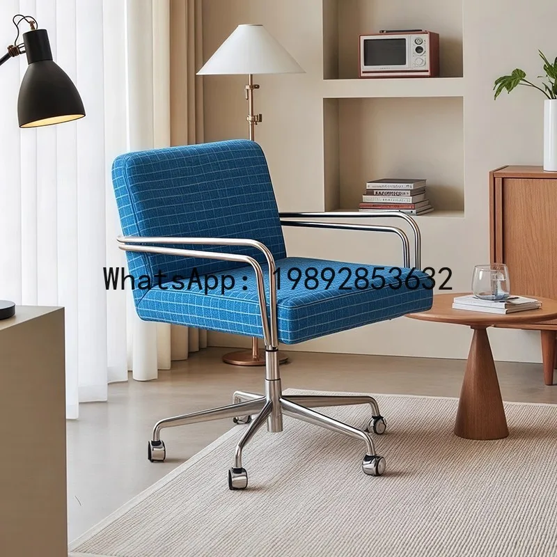 LYY Makeup Stool Bedroom Makeup Room Dressing Table Cloakroom Backrest Adjustable Rotating Single Dressing Chair