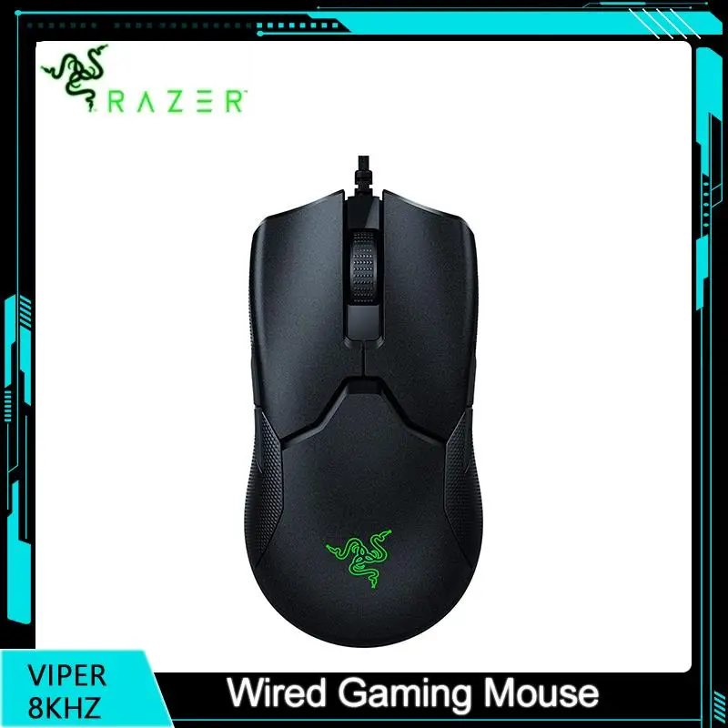 Qriginal Razer Viper 8KHz Wired Gaming Mouse Fastest Gaming Switches 20K DPI Optical Sensor 8 Programmable Buttons