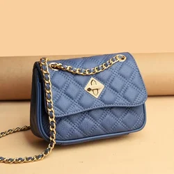 100% Genuine Leather Crossbody Bag for Women 2024 Fashion Shoulder Bag Luxury Designer Handbag Female Solid Color Messenger Tote