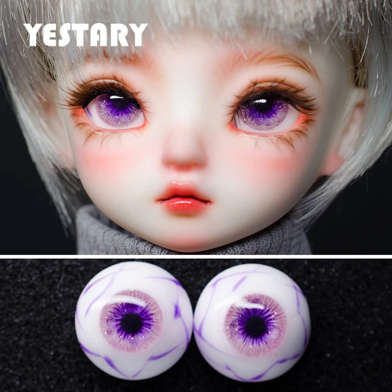 

YESTARY Newest Eyes For Toys BJD Doll Accessories 1/3 1/4 1/6 Plaster Eyes Toy 10MM 12MM 14MM 16MM Purple Iris BJD Dolls Eyeball