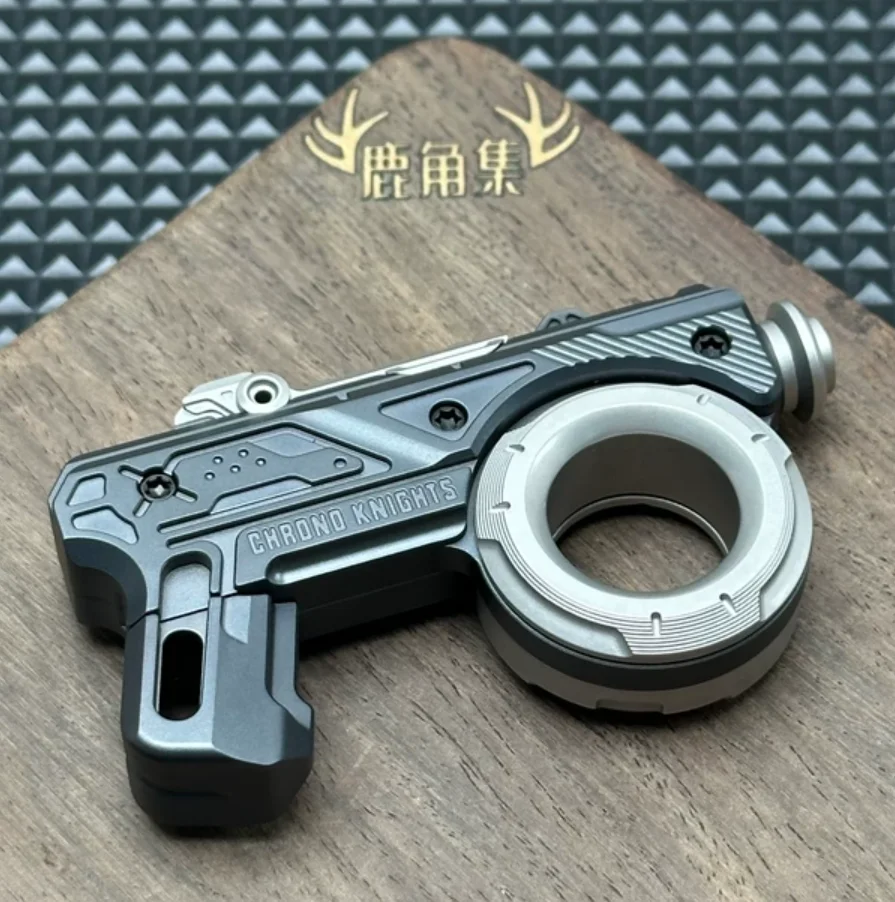 Used EDC 01 Space Knight Steel Titanium PVD Black spinner metal decompression toy