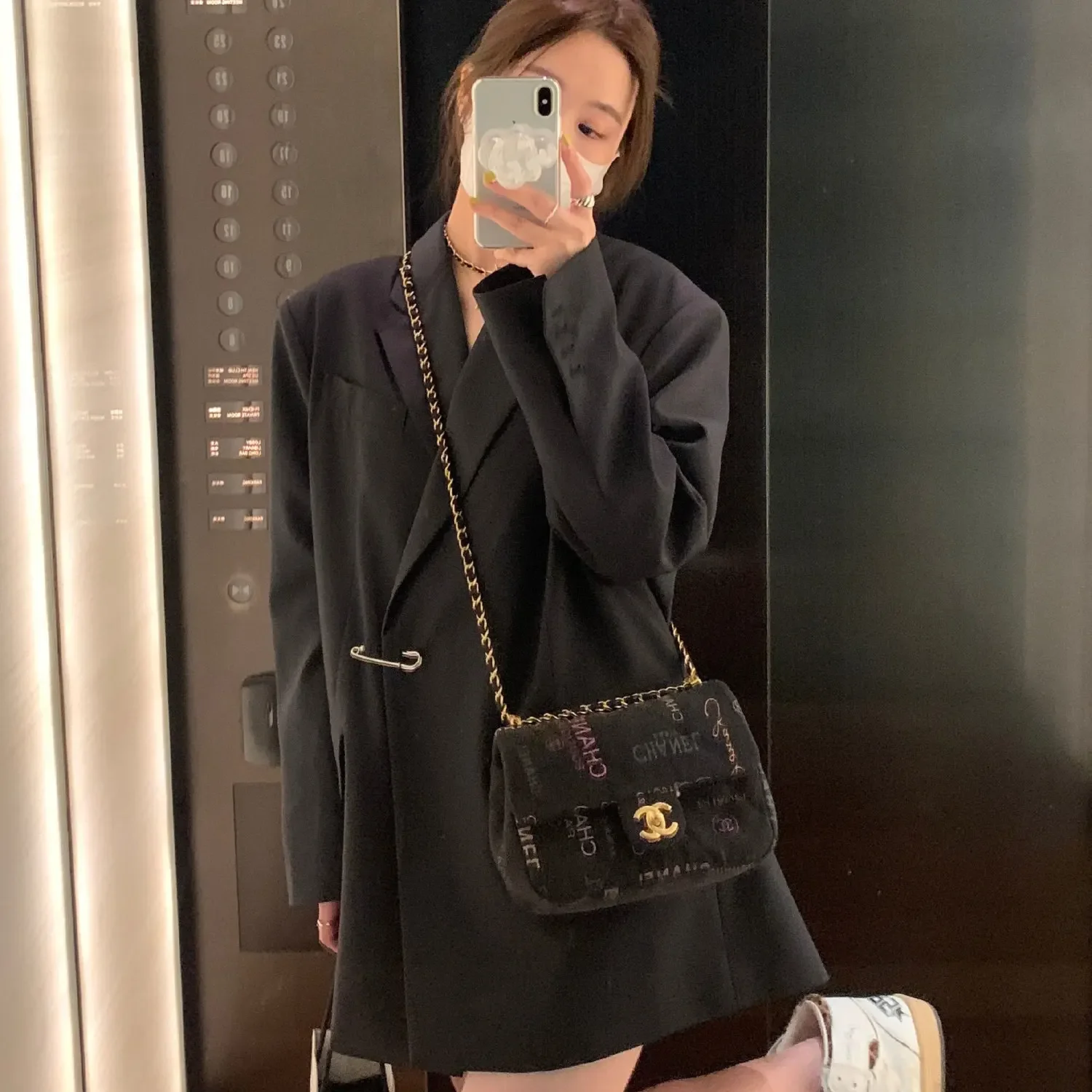 Luxury Oversized Vintage Long Sleeve Blazer Women Black Suit 블레이저 Spring Autumn Jacket Office Ladies Free Belt Loose Coat