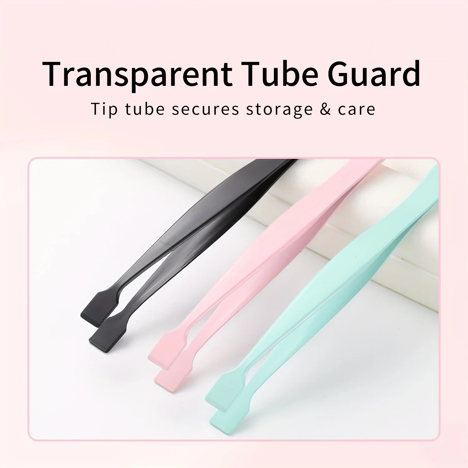 แหนบต่อขนตาความแม่นยำสูงสำหรับใต้ตาและคาง ดีไซน์ปากแบนและเพรียวบาง เครื่องมือต่อขนตาตามหลักสรีรศาสตร์