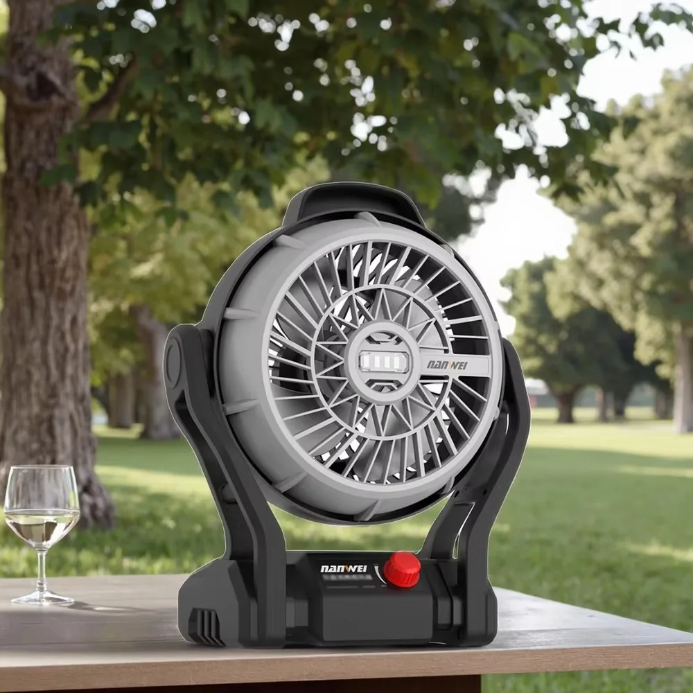 NANWEI 21V DC Rechargeable Mini Electric Fan Powerful with Battery and Charger Electric Power Tool