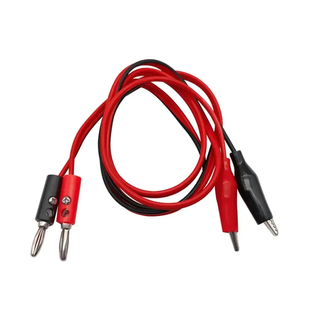 

1M Alligator Cilp to AV Banana Plug Test Cable Lead Connector Dual Tester Probe 35mm Crocodile Clip for Multimeter Measure Tool