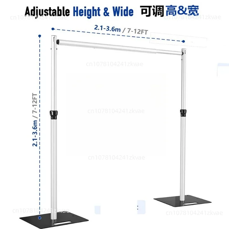 Heavy‑duty Backdrop Stand, 12x12ft Double Crossbar Pipe And Drape Stand, Arch Backdrop Stand