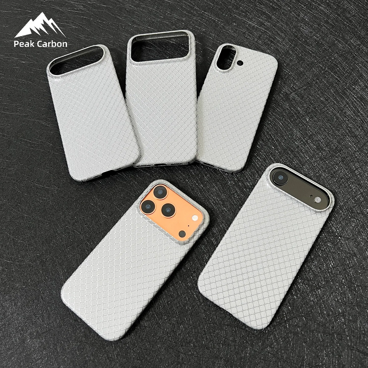 

Glossy Silver Real Carbon Fiber Case for iPhone 17Pro Max 17 Pro 17 Air Super Light Ultra-Thin Protective Business Phone Cover