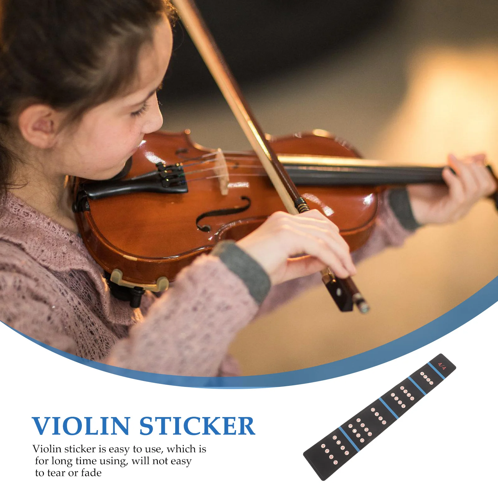 

1 Sheet Self-Adhesive Violin Scale Sticker Professional Fingerboard Note Map for Full Size Violin Convenient Application