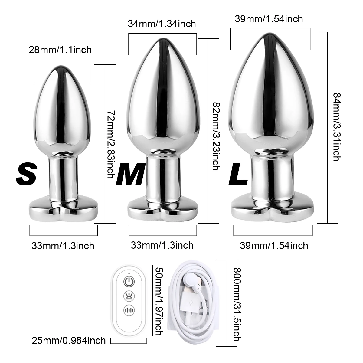 Heart-shaped vibrating luminous anal plug Remote operation of mobile phone G-spot masturbation Passionate party dance Adult - view 3