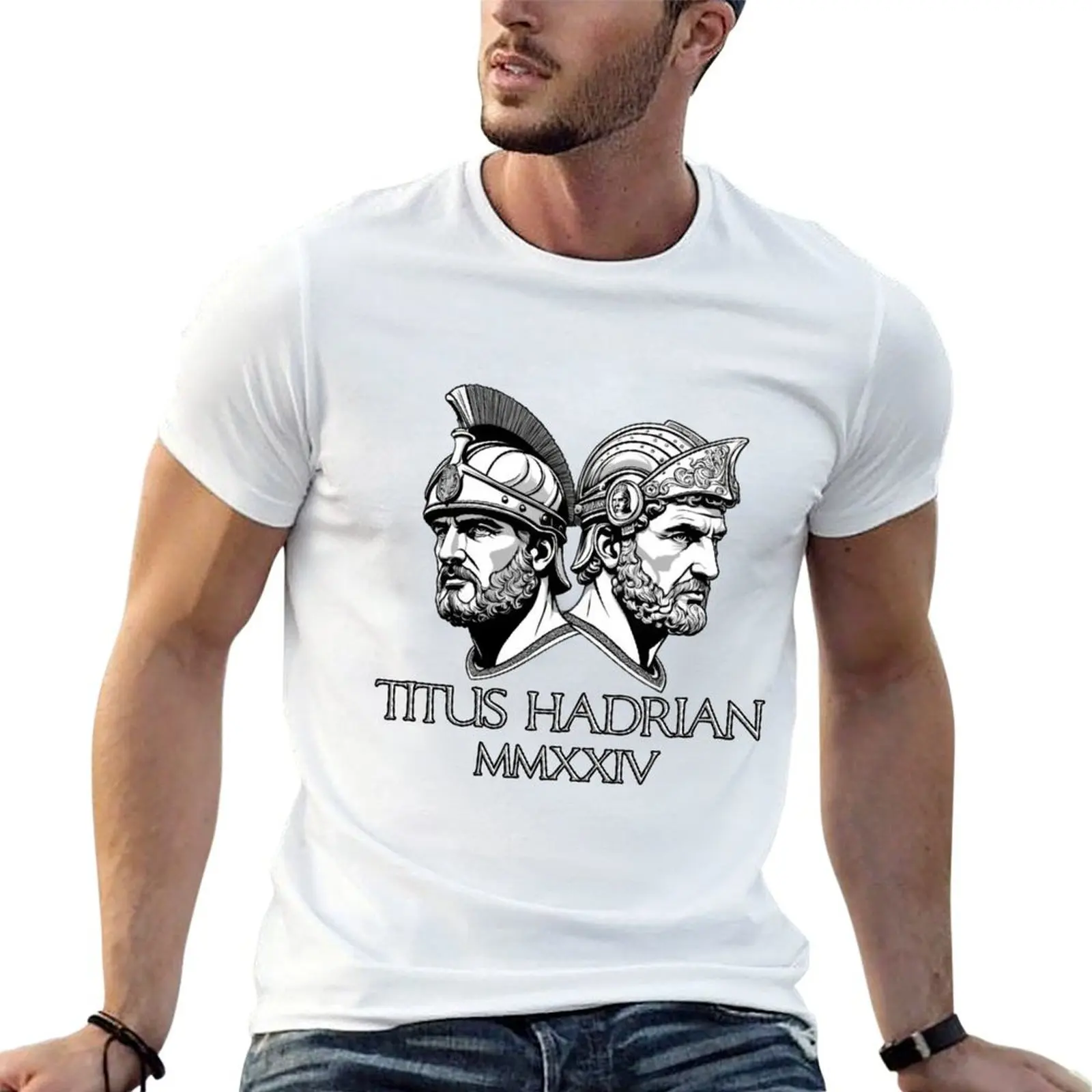 Camiseta con números romanos de Titus y Hadrian para las elecciones de 2024, camisetas para hombre, camisetas gráficas ajustadas para hombre, camiseta