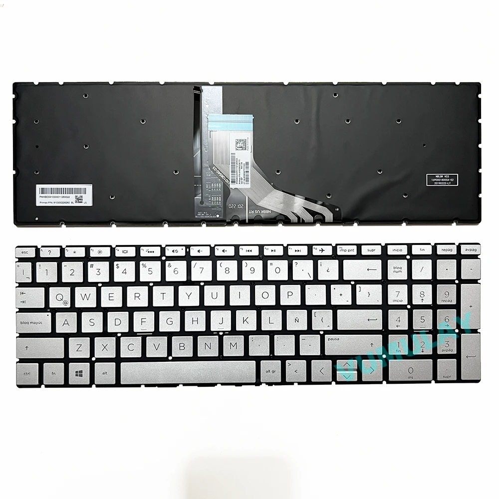 Hiszpańska/latynowa podświetlana klawiatura do HP Pavilion Gaming 16-A 16-A0009NA 16-A0520NA 16-A0520NA 16-A0521NA,17-CD 17-CD1030NA 17-CD1508NA,15-DK 15-DK1000 15-DK1095NR, 15-CX 15-CX0058WM 15-CX0100TX,15-CN 15-CR 15 — zdjęcie produktu 4