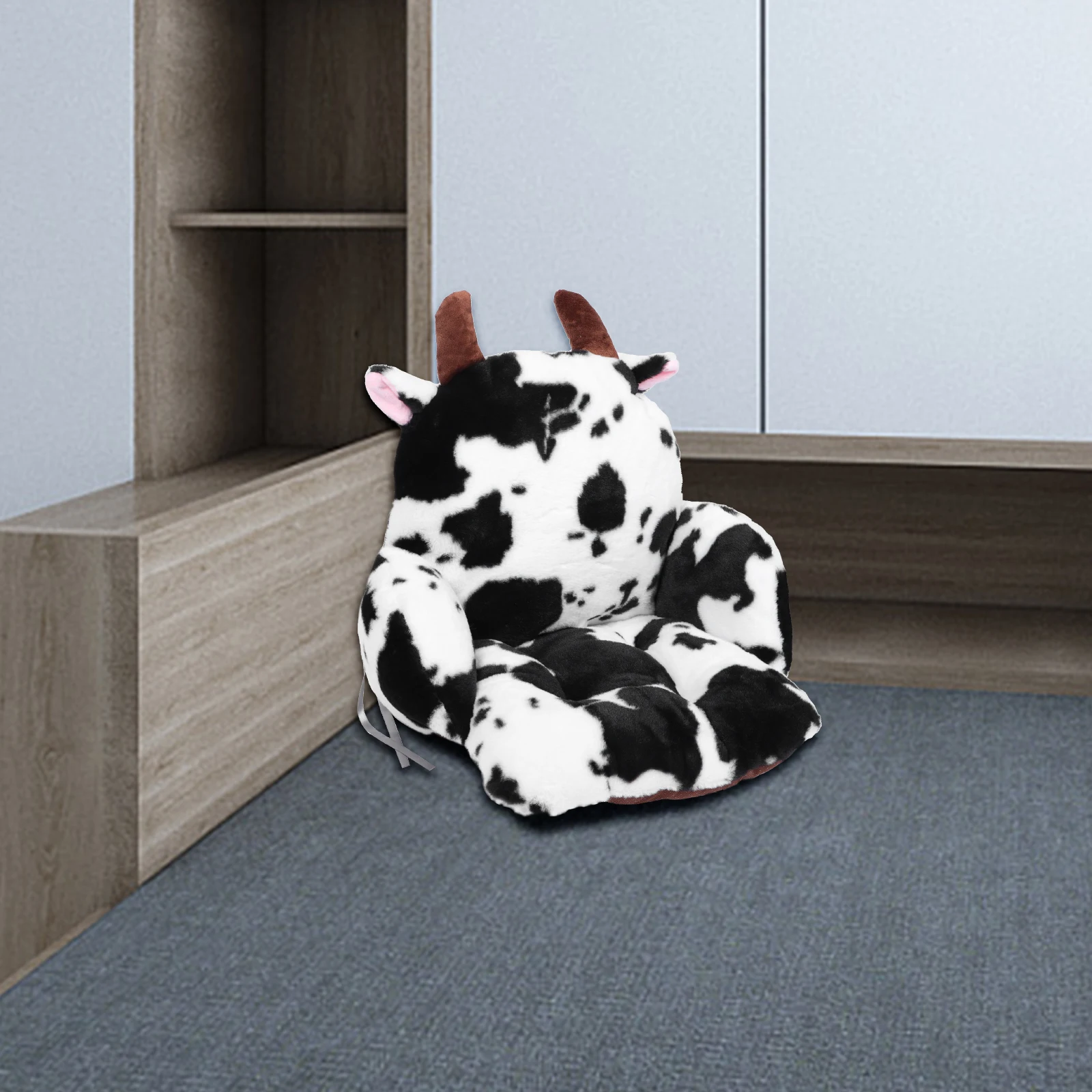 

Cow Shaped Cotton Chair Pad Office Seat Mat Novel Cushion Seat Pad Sofa Tatami Comfort Cartoon Protect Feet Waist