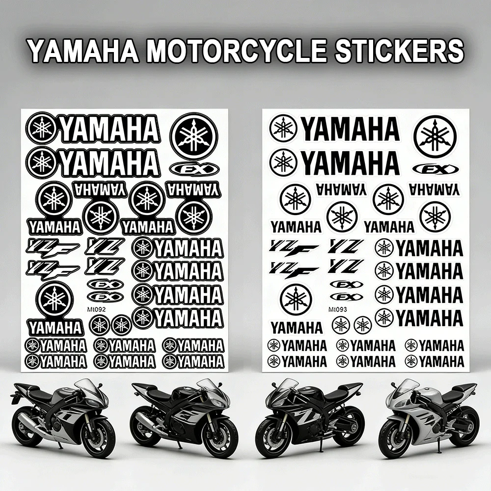Adesivos para Motocicleta em Preto e Branco com Padrão Geométrico, Decalques Vinílicos Refletivos à Prova d'Água para Acessórios de Capacete e Carenagem