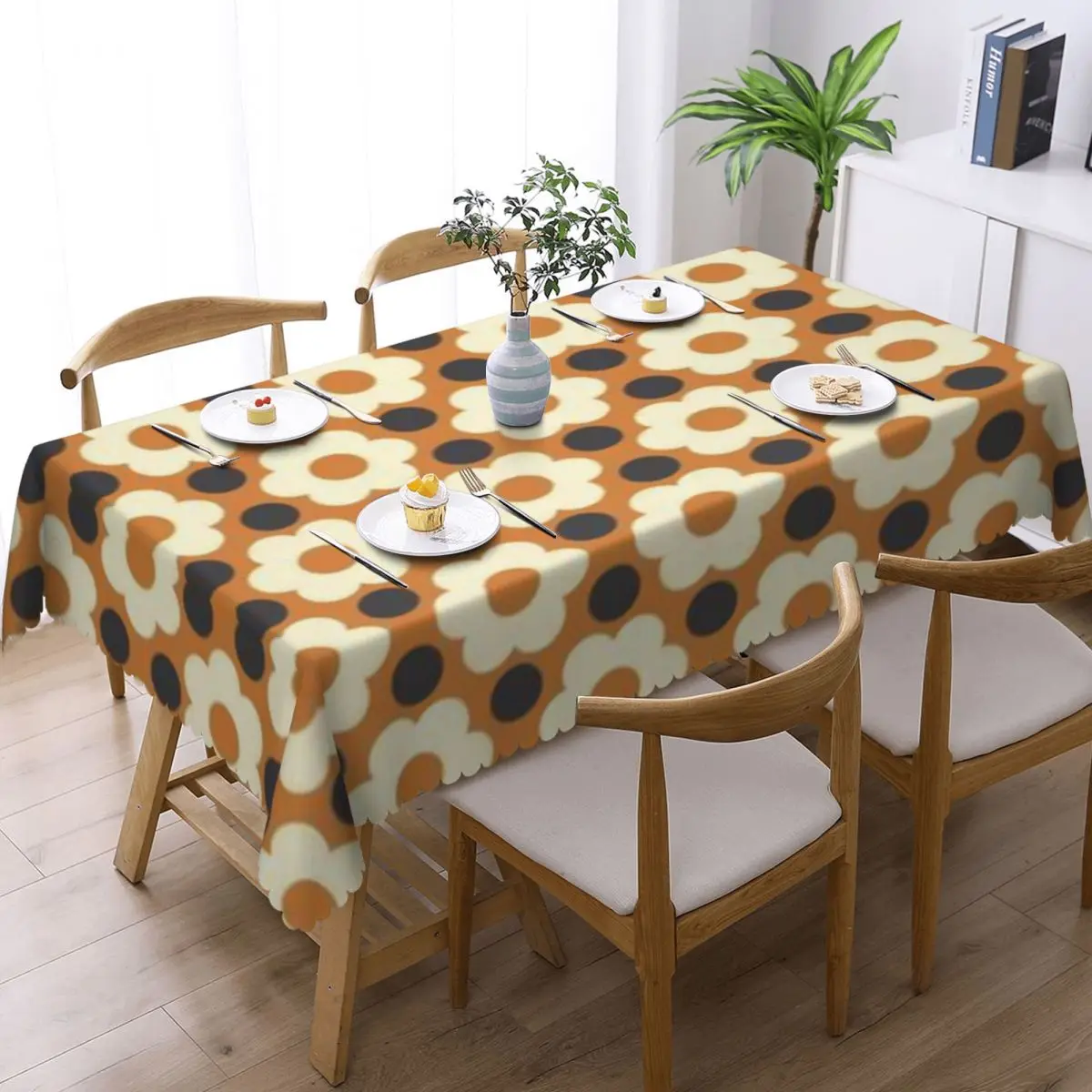 Custom Rectangular Waterproof Oil-Proof Orla Kiely Multi Stem Tablecloth 45