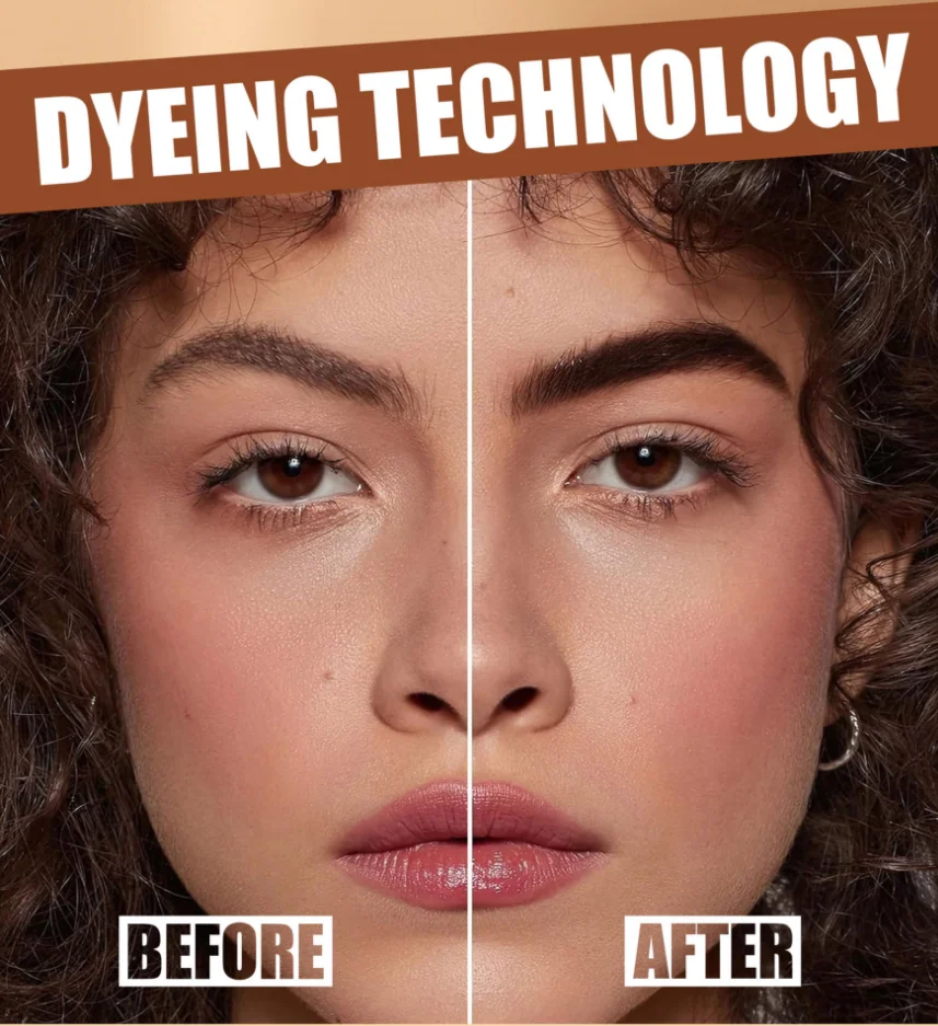 3-Color Tear-Off Eyebrow Gel Non-Fading Liquid Eyebrow Dye Semi-Permanent Eyebrow Pencil Color-Fast Makeup for Eyebrows