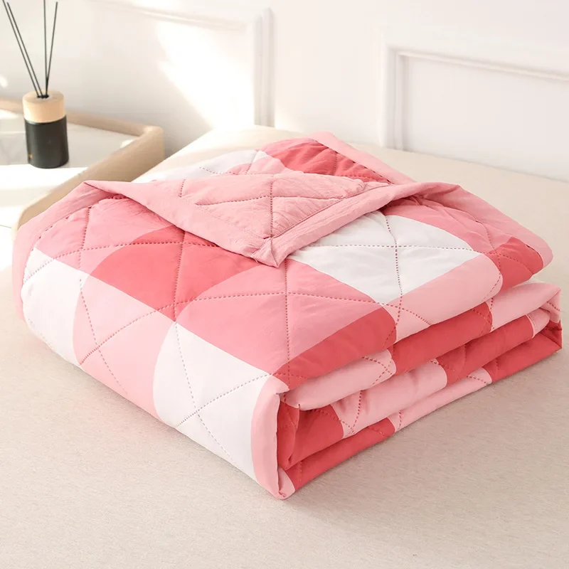 Single Double Bed Summer Cooling Comforter Queen King Size Soft Skin-friendly Thin Air-conditioning Quilt Bed Quilted Blankets