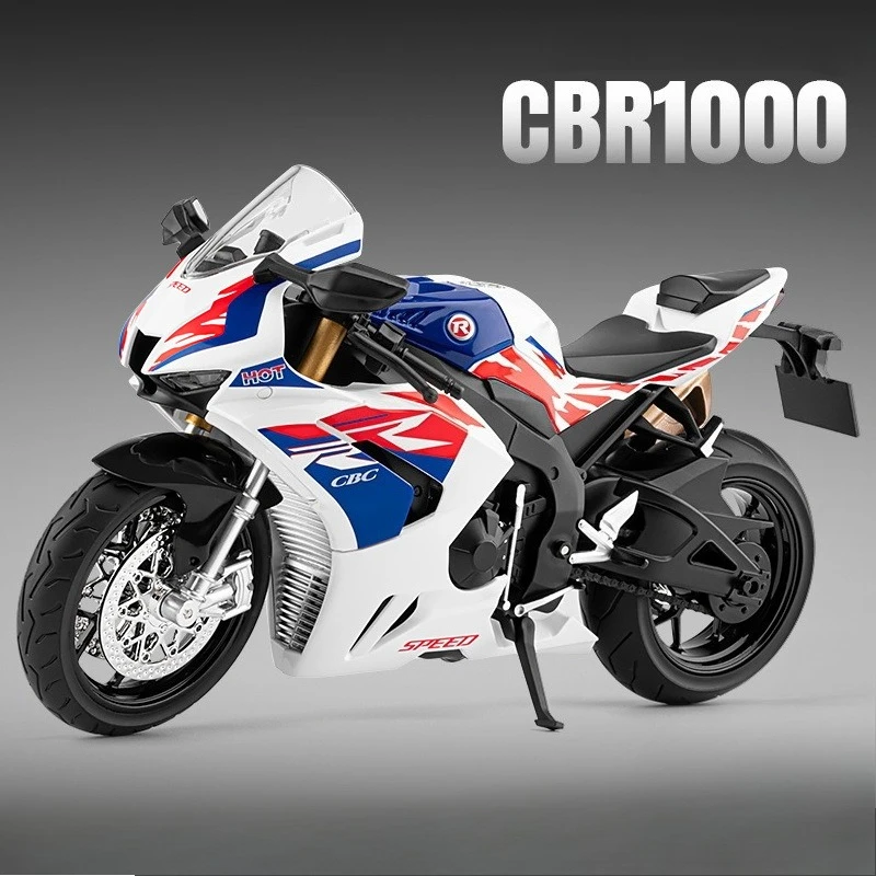 محاكاة 1:9 CBR1000 نموذج دراجة نارية الصوت ضوء سبيكة دراجة نارية لعبة الأطفال الصبي هدية عيد ميلاد جمع مصغرة Voiture #1