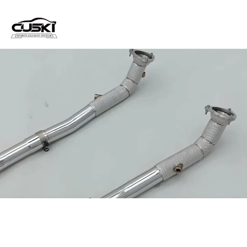 High Performance  Exhaust Pipes branch downpipe for Maserati Gran Turismo/GT 4.2/4.7 Stainless Steel car Exhaust Modification