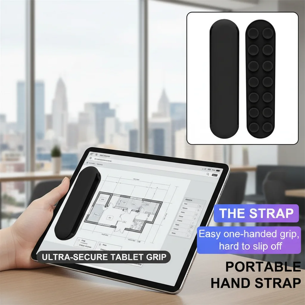 

Handed Tablet & Phone Grip with Arm Strap - Non-Slip Wrist Strap, Compatible with for iphone, for iPad, for Android Devices