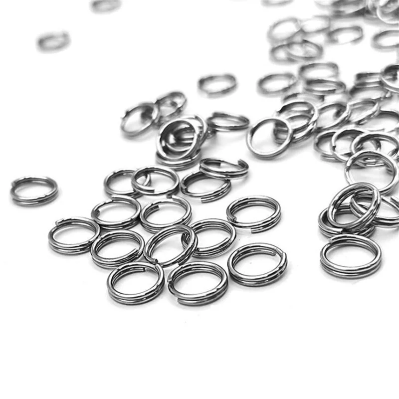 100pcs/bag Stainless Steel Open Jump Rings Double Loops Split Rings Connectors For Diy Jewelry Making Findings Accessories