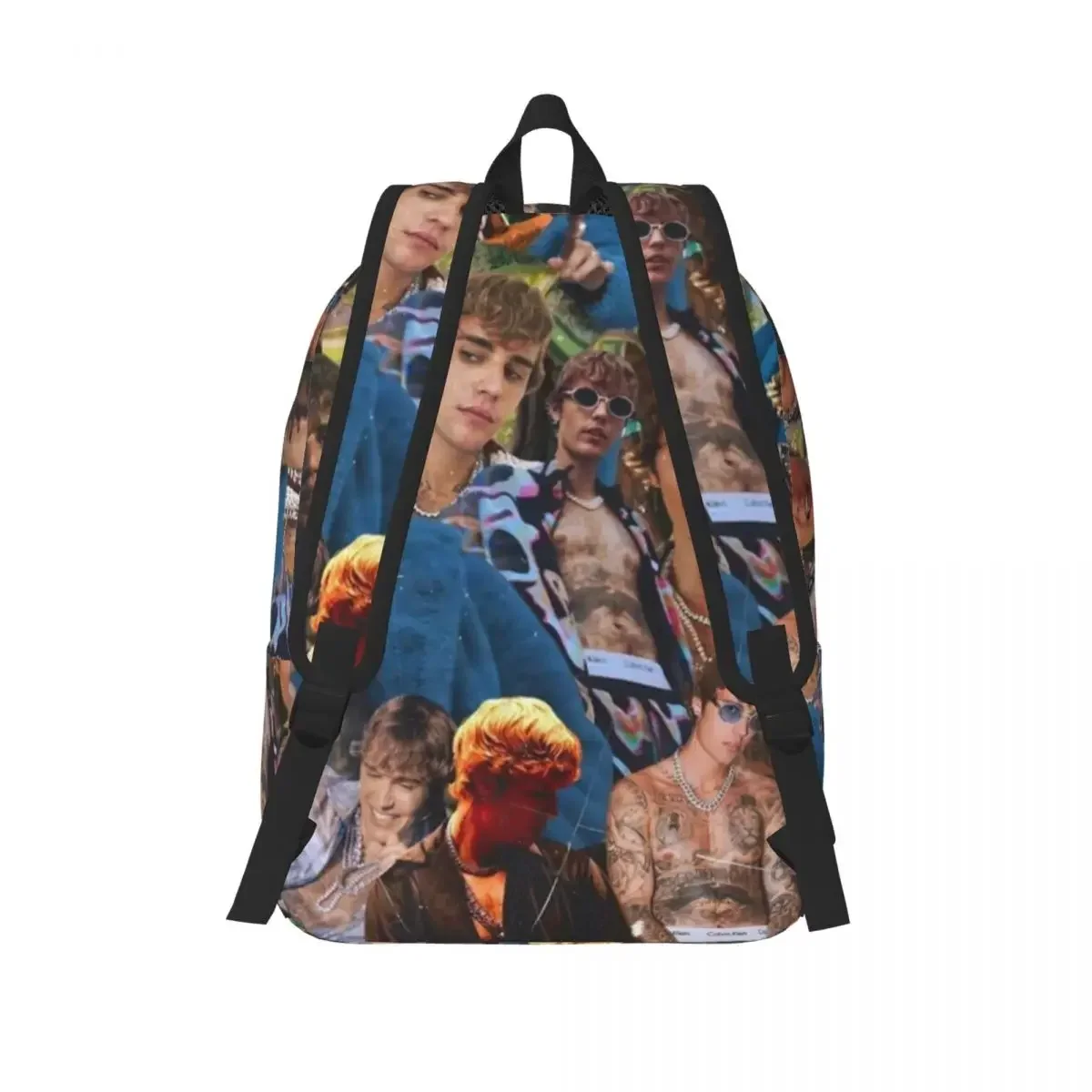 Justin Bieber Pop Canadian Singer for Teens Student School Bookbag Daypack Middle High College with Pocket