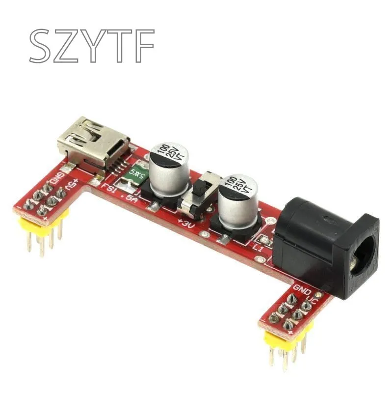 Electric Unit Red 2-Way 5V/3.3V Breadboard Bread Plate Power Supply Module