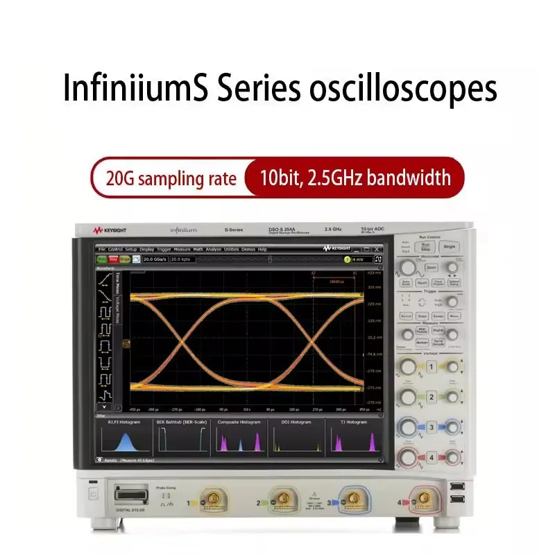 Keysight 2.5 GHz bandwidth 4 analog channels 50 Mpts memory DSOS254A High definition oscilloscope