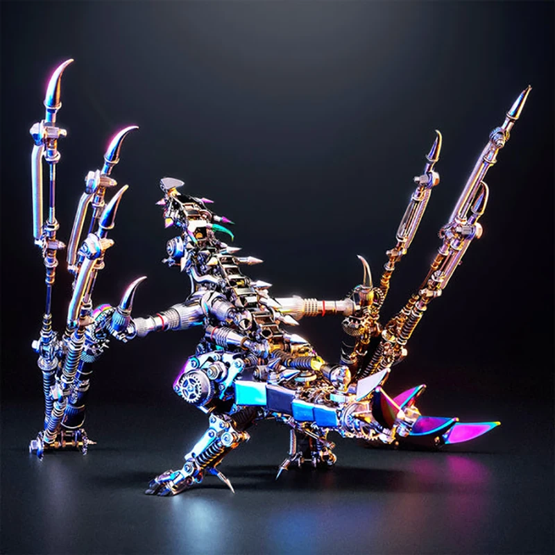 Intelligentiële DragonMechanical Toy 1390+PCS Kleurrijke 3D Metalen DIY Decoratie Montage Decoratie Mechanische Puzzel Speelgoed Cadeau