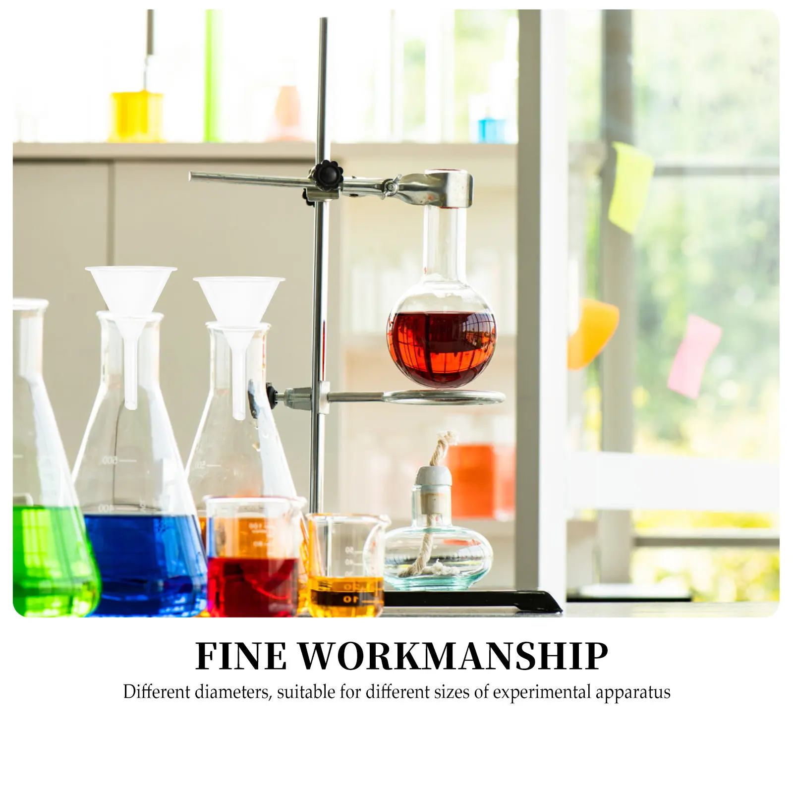 8Pcs Buchner Funnel Rubber Stopper Adapter Set Tapered Collar Filter Cone for Lab Flask Filtration Easy Clean Flexible Oil - view 2