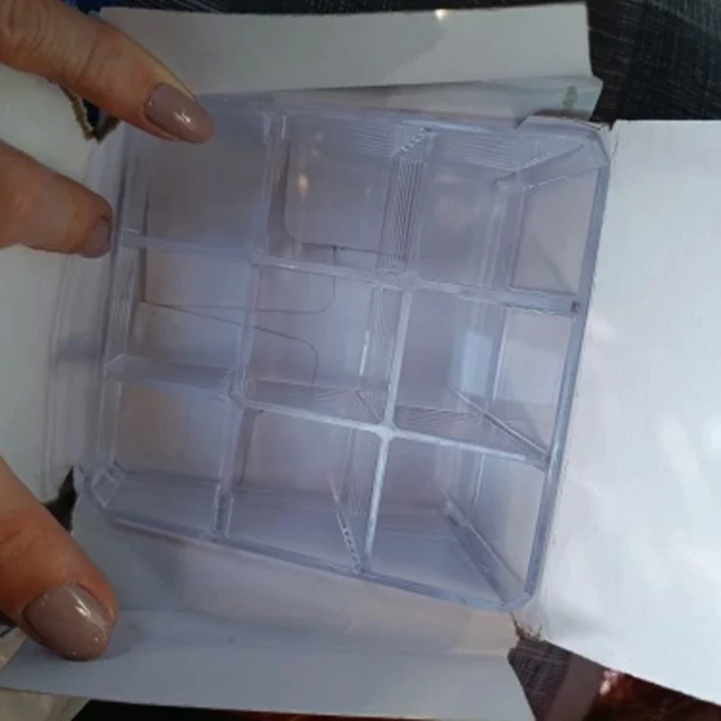 Acrylic Makeup Tattoo Ink Cup Clear Box Makeup 5ml Pigment Storage Box Lipstick Container Rack Holder Stand 1pcs 9 Holes
