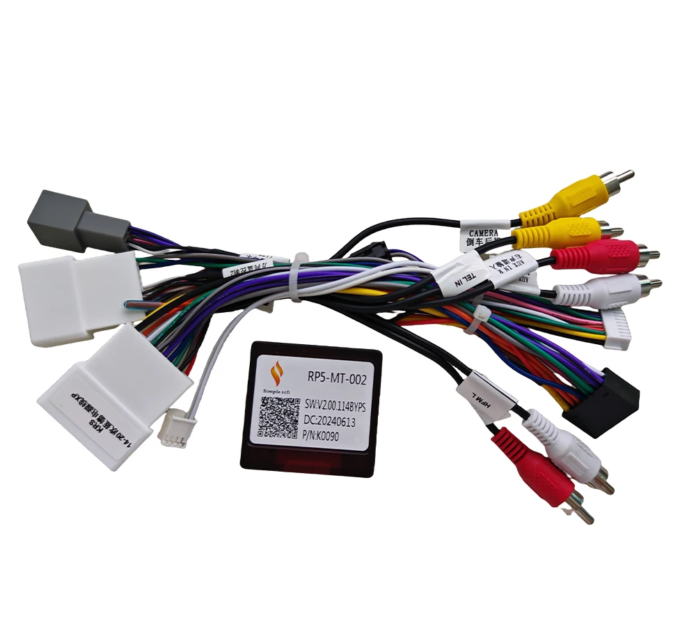 Car 16pin Audio Wiring Harness With Canbus Box For Mitsubishi Outlander Aftermarket Stereo Installation Wire Adapter