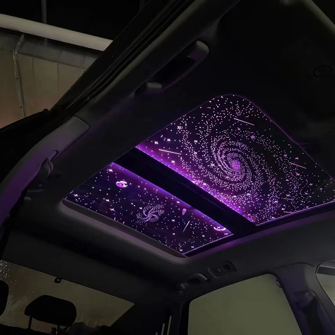 2024 New Car Sunroof Starry Sky Film Universal Auto Interior Color Changing Atmosphere Light Accessories