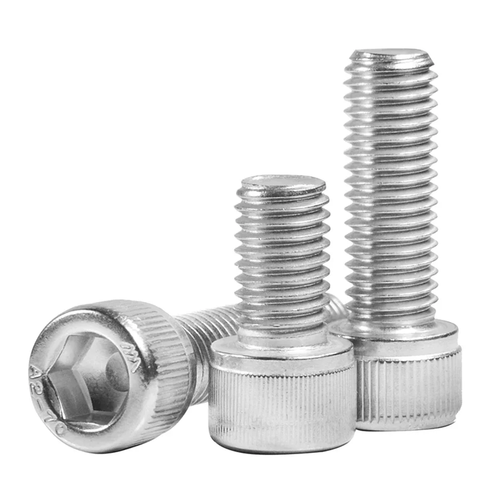 10pcs M3 M4 M6*6/8/12 / 16/20 304 stainless steel hexagon socket screw cup head extension hexagon socket head full thread bolt