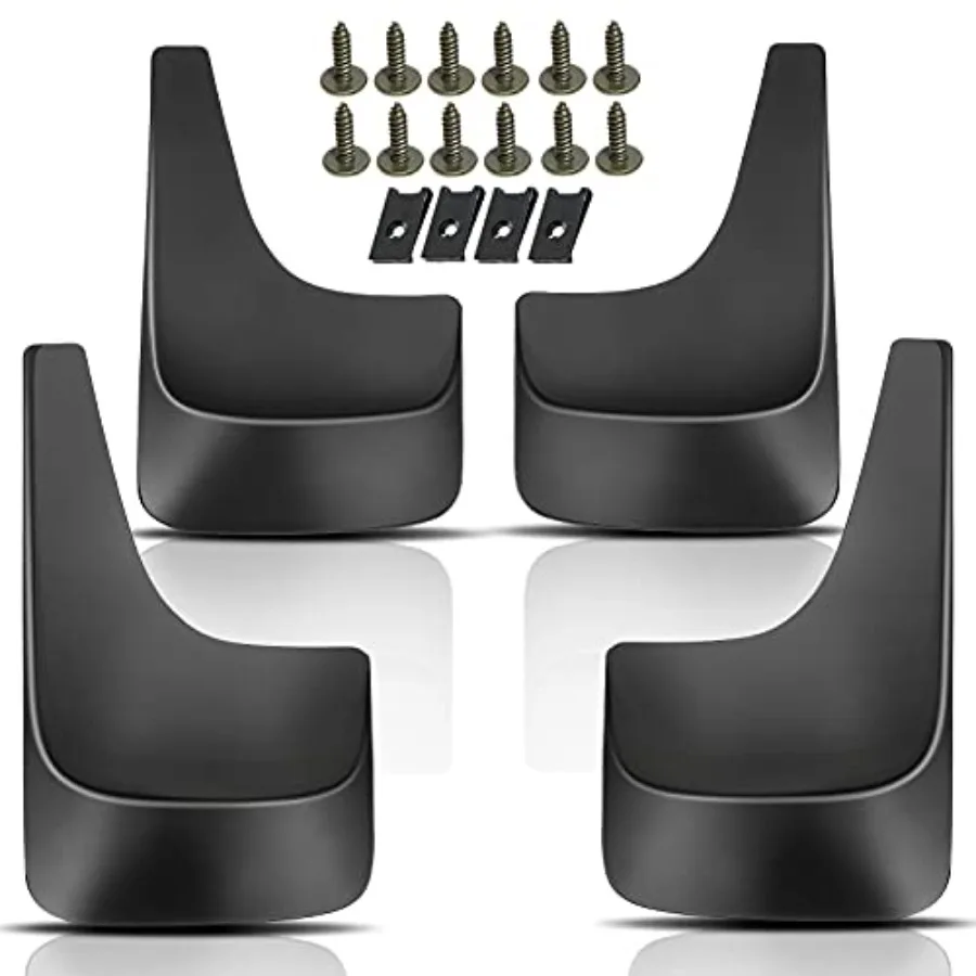 

Mud Flaps Compatible with Chevrolet Silverado Tahoe Suburban 2001-2014 Avalanche 2002-2006 W/O Fender Flares Splash Guards Mudg