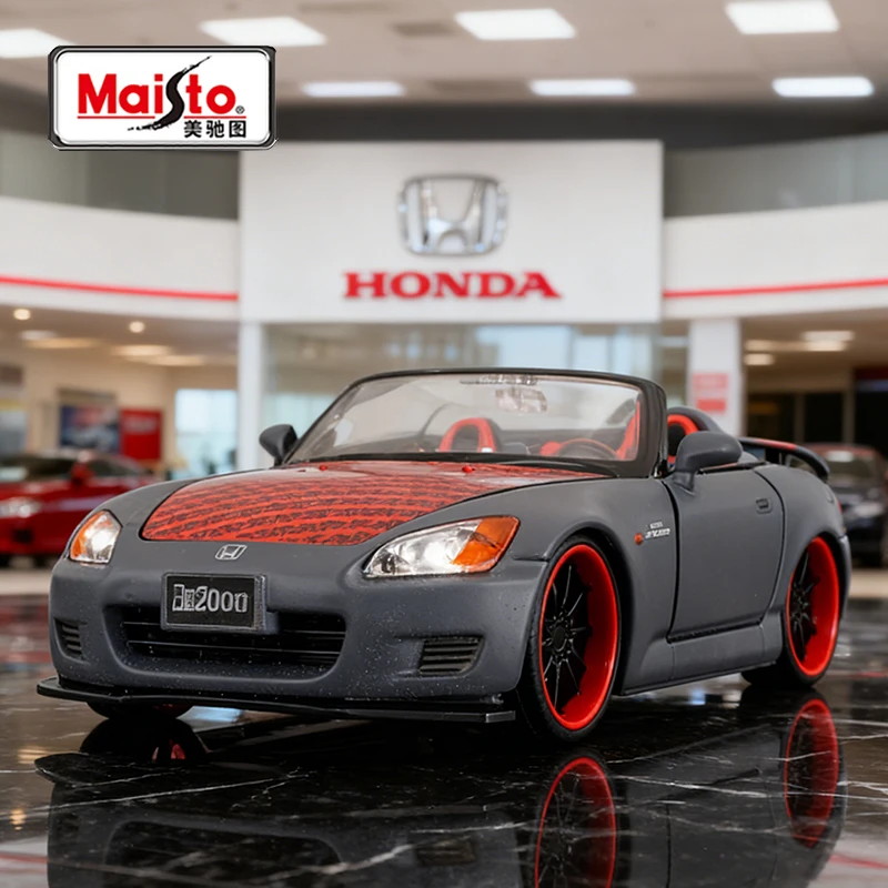 

Maisto 1:24 Honda S2000 модифицированный автомобиль из сплава, литье под давлением и игрушечный транспорт, модель автомобиля, миниатюрная масштабная модель автомобиля для детей
