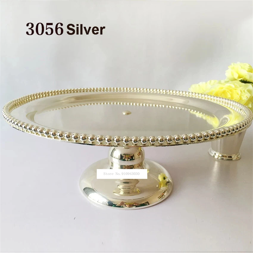 New European Style Cake Rack Silver Plated Metal Fruit Plate Creative Dessert Plate Party Supplies Home Decoration Dessert Tray