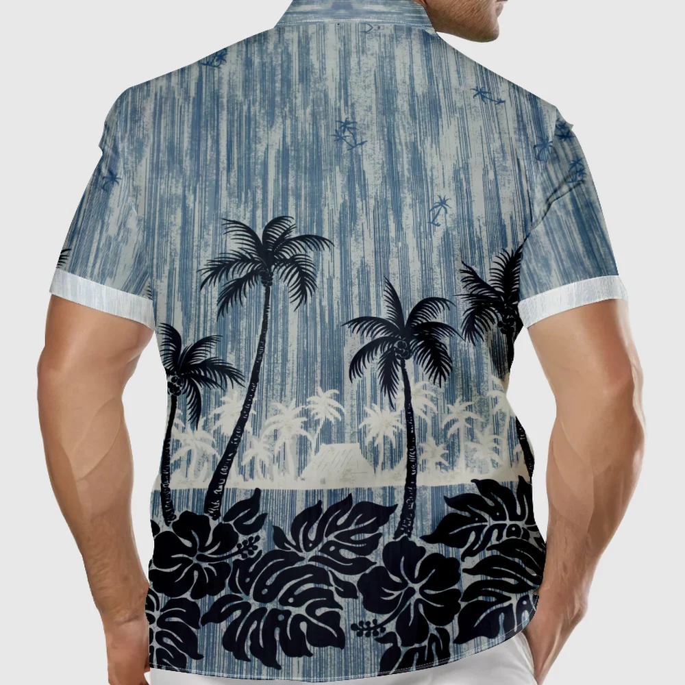 Wholesale Low Price Single-breasted Shirt For Men Oversized Loose Casual Short Sleeves Tops Camping Vacation Apparel Aloha Shirt