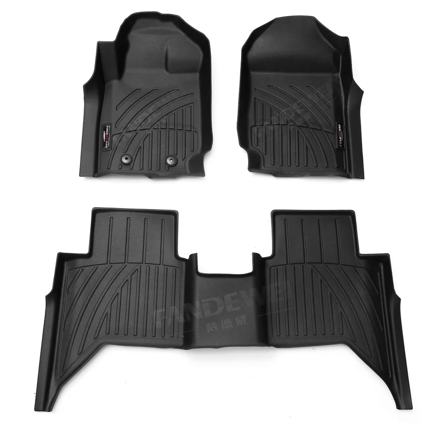 the best selling custom-fit waterproof 5d car mats for Ford Ranger Pickup truck  protection accessories TPV TPE foot pads