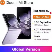 Alt Text: Xiaomi Mix Flip Smartphone Con Cargador Rápido 67W, Cámara Leica 50Mp